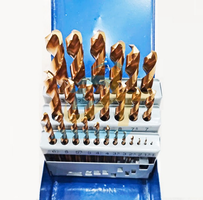 Bộ 25 mũi khoan sắt HSS phủ titanium 1-13mm C-Mart A0100B  C-MART | Gi&aacute; rẻ nhất - C&ocirc;ng Ty TNHH Thương Mại Dịch Vụ Đạt T&acirc;m