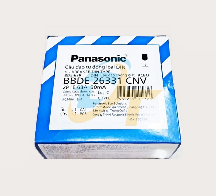 Cầu dao chống giật RCBO 2P 63A Panasonic BBDE26331CNV BBDE26331CNV Panasonic | Gi&aacute; rẻ nhất - C&ocirc;ng Ty TNHH Thương Mại Dịch Vụ Đạt T&acirc;m