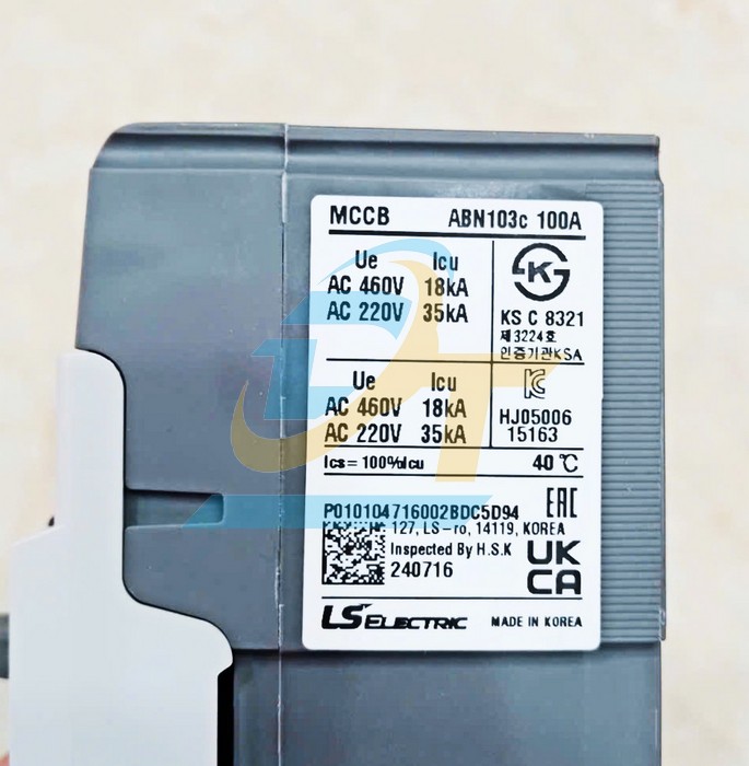 Cầu dao điện MCCB (khối) LS ABN103c 3P 100A 22kA  LS | Gi&aacute; rẻ nhất - C&ocirc;ng Ty TNHH Thương Mại Dịch Vụ Đạt T&acirc;m