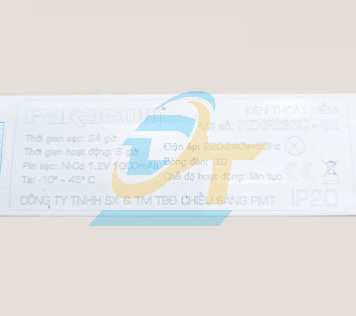 Đ&egrave;n Exit tho&aacute;t hiểm 2 mặt 220V Paragon PEXF23SC-G2  Paragon | Gi&aacute; rẻ nhất - C&ocirc;ng Ty TNHH Thương Mại Dịch Vụ Đạt T&acirc;m