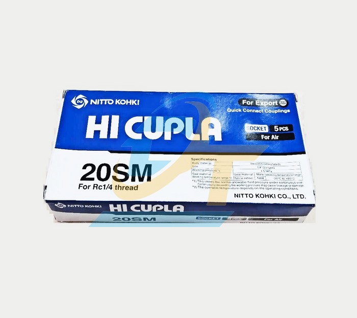 Khớp nối nhanh kh&iacute; n&eacute;n Cupla Nitto-Kohki 20SM  Nitto | Gi&aacute; rẻ nhất - C&ocirc;ng Ty TNHH Thương Mại Dịch Vụ Đạt T&acirc;m