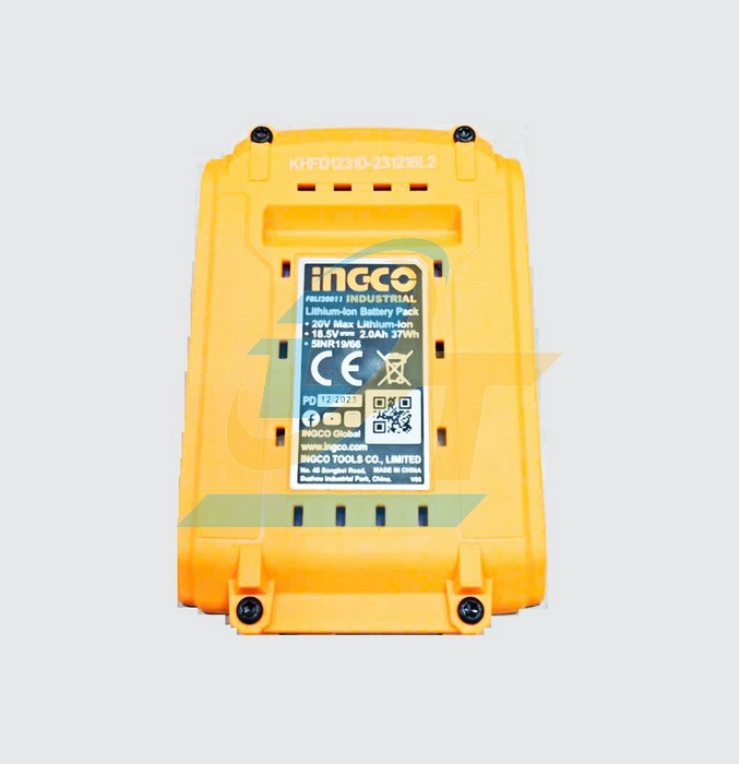 Pin Li-ion 20V 2.0Ah Ingco FBLI20011  INGCO | Gi&aacute; rẻ nhất - C&ocirc;ng Ty TNHH Thương Mại Dịch Vụ Đạt T&acirc;m