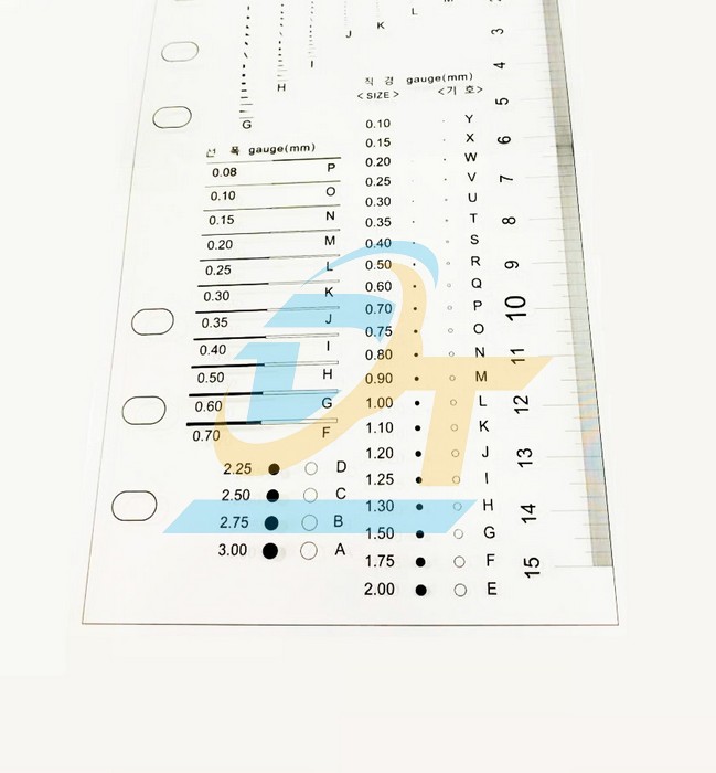 Thẻ đo lường (Film gauge) trong suốt ti&ecirc;u chuẩn Visual Inspection Standard  Korea | Gi&aacute; rẻ nhất - C&ocirc;ng Ty TNHH Thương Mại Dịch Vụ Đạt T&acirc;m