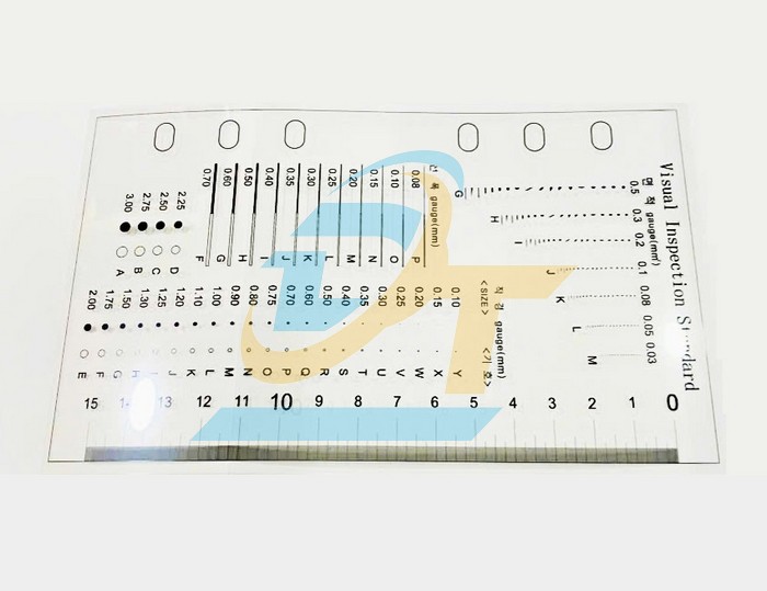 Thẻ đo lường (Film gauge) trong suốt ti&ecirc;u chuẩn Visual Inspection Standard  Korea | Gi&aacute; rẻ nhất - C&ocirc;ng Ty TNHH Thương Mại Dịch Vụ Đạt T&acirc;m