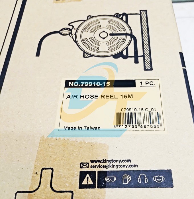 Cuộn d&acirc;y hơi tự r&uacute;t 8x12mm 15M Kingtony 79910-15  KingTony | Gi&aacute; rẻ nhất - C&ocirc;ng Ty TNHH Thương Mại Dịch Vụ Đạt T&acirc;m