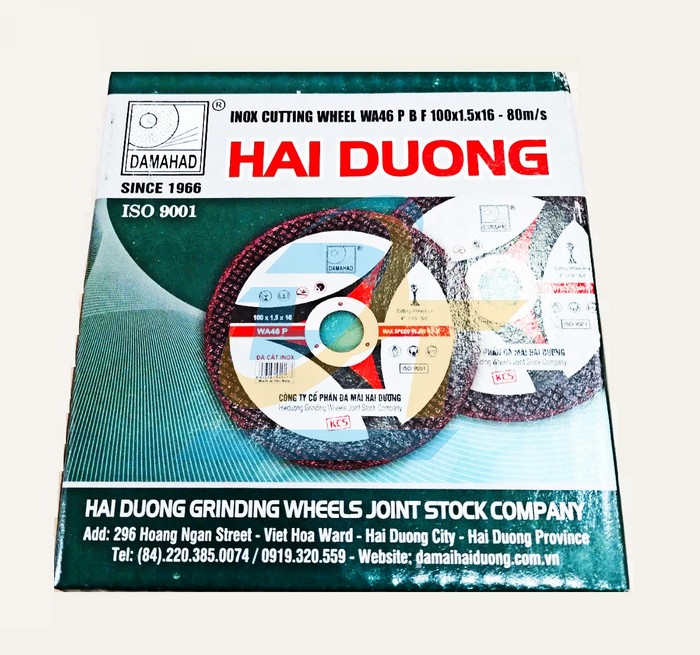 Đá cắt inox Hải Dương 100x1.5x16  HaiDuong | Gi&aacute; rẻ nhất - C&ocirc;ng Ty TNHH Thương Mại Dịch Vụ Đạt T&acirc;m