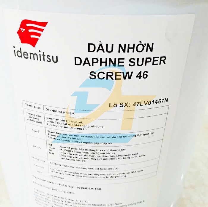 Dầu m&aacute;y n&eacute;n kh&iacute; Idemitsu Daphne Super Screw 46 (20L)  IDEMITSU | Gi&aacute; rẻ nhất - C&ocirc;ng Ty TNHH Thương Mại Dịch Vụ Đạt T&acirc;m