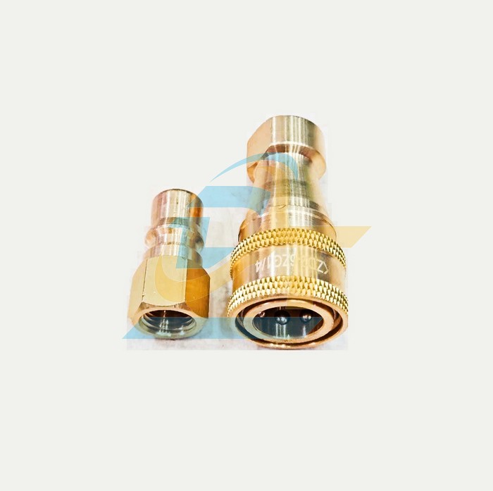 Khớp nối nhanh thủy lực đồng thau KZD 1/4" - 13mm (Đực - C&aacute;i)  China | Gi&aacute; rẻ nhất - C&ocirc;ng Ty TNHH Thương Mại Dịch Vụ Đạt T&acirc;m