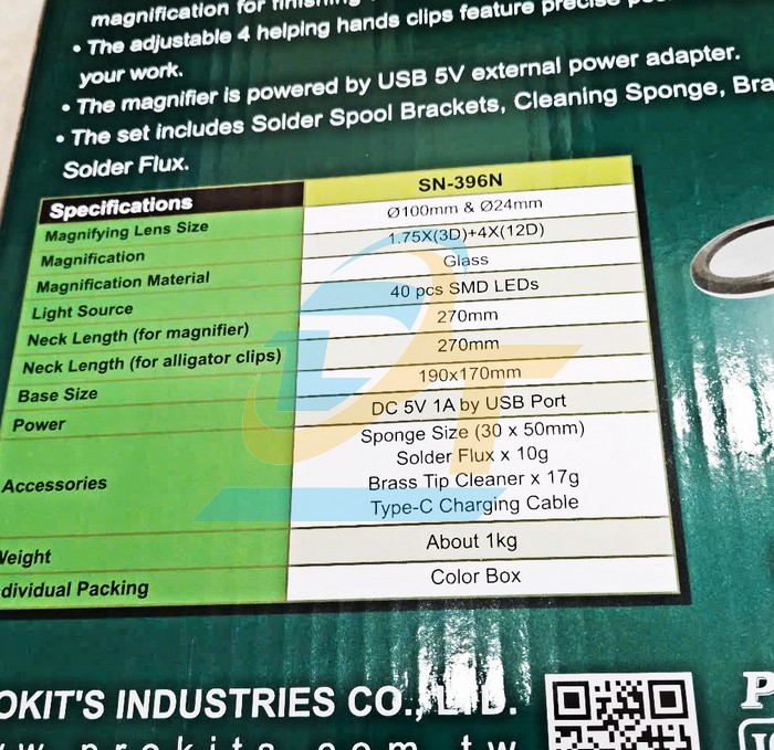 K&iacute;nh l&uacute;p kẹp board 1.75X (3D) + 4X (12D) Pro'skit SN-396N  Pro'skit | Gi&aacute; rẻ nhất - C&ocirc;ng Ty TNHH Thương Mại Dịch Vụ Đạt T&acirc;m