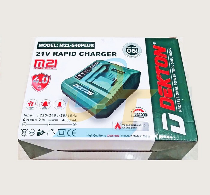 Sạc pin 21V 4.0A Dekton M21-S40PLUS  DEKTON | Gi&aacute; rẻ nhất - C&ocirc;ng Ty TNHH Thương Mại Dịch Vụ Đạt T&acirc;m