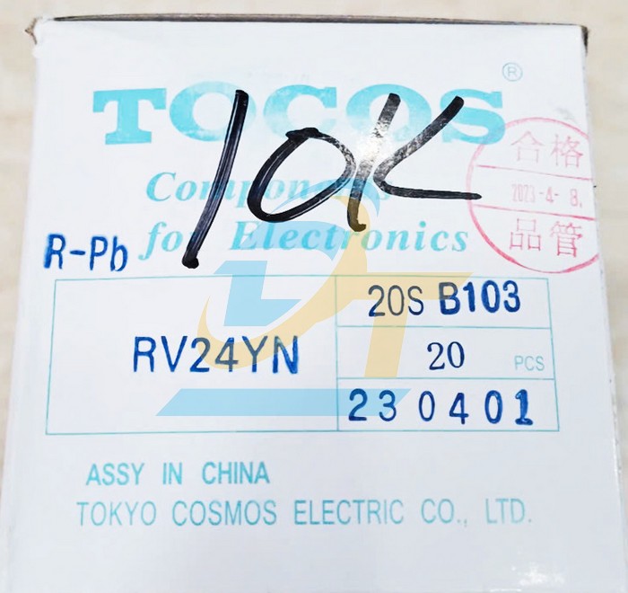 Biến trở Tocos RV24YN 20S B103 10K  TOCOS | Gi&aacute; rẻ nhất - C&ocirc;ng Ty TNHH Thương Mại Dịch Vụ Đạt T&acirc;m