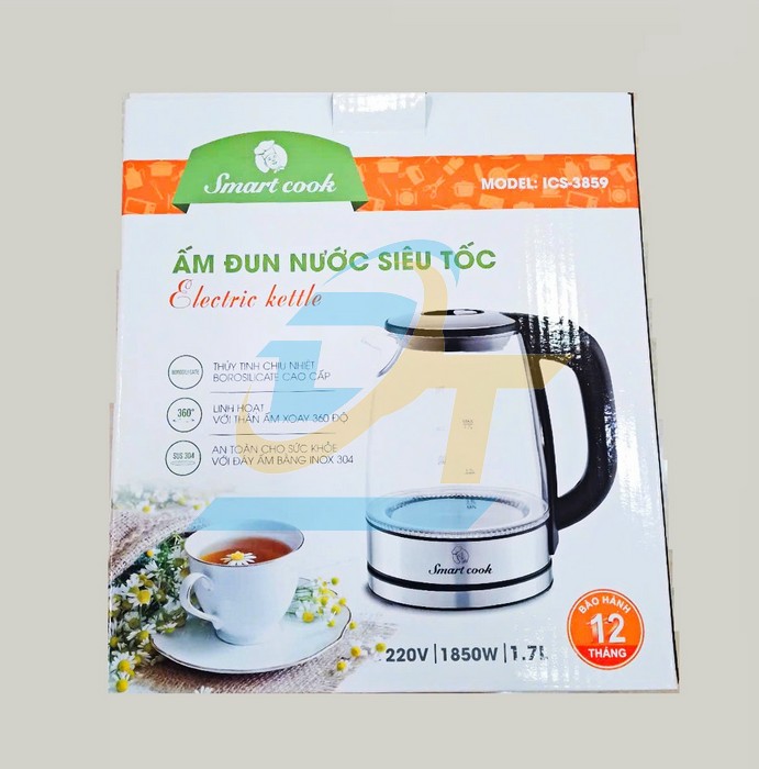 B&igrave;nh đun si&ecirc;u tốc 1.7L 1850W Smart Cook ICS-3859  SmartCook | Gi&aacute; rẻ nhất - C&ocirc;ng Ty TNHH Thương Mại Dịch Vụ Đạt T&acirc;m