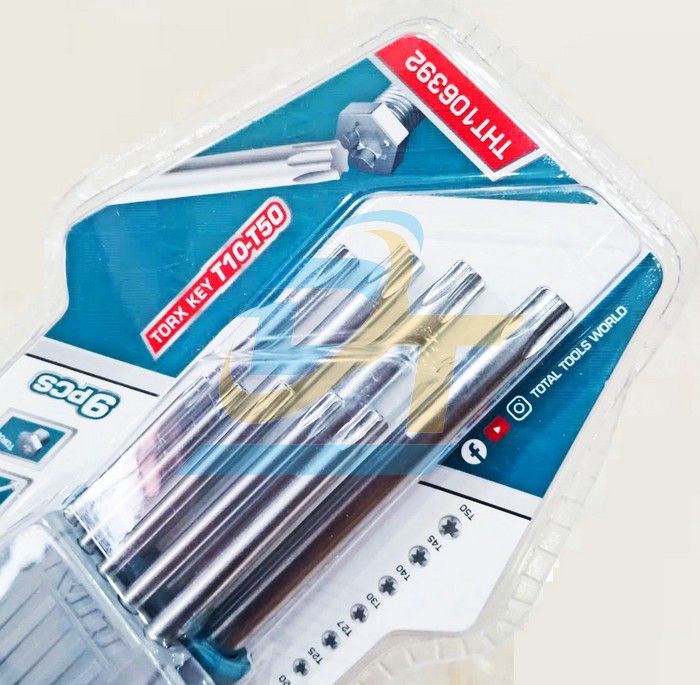 Bộ lục gi&aacute;c b&ocirc;ng 9 chi tiết T10-T50 Total THT106392  Total | Gi&aacute; rẻ nhất - C&ocirc;ng Ty TNHH Thương Mại Dịch Vụ Đạt T&acirc;m