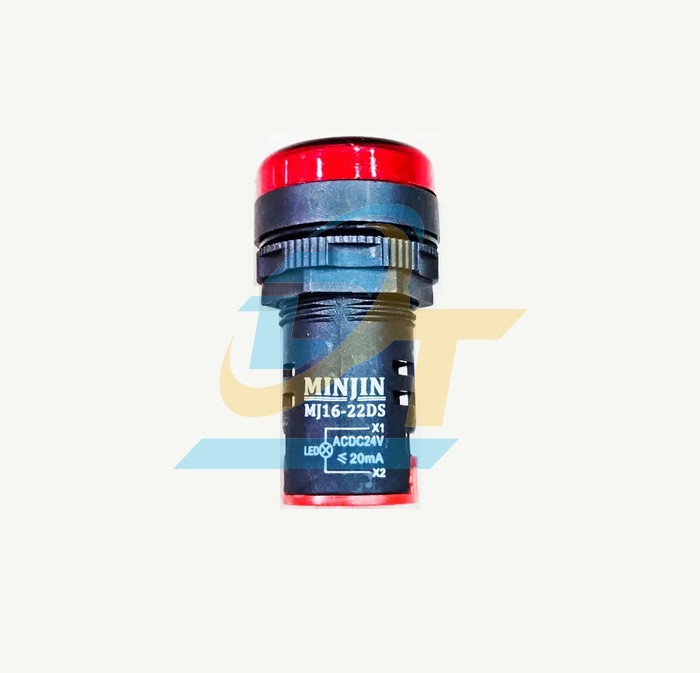 Đ&egrave;n b&aacute;o pha 24V phi 22 m&agrave;u đỏ Minjin MJ16-22DS  MINJIN | Gi&aacute; rẻ nhất - C&ocirc;ng Ty TNHH Thương Mại Dịch Vụ Đạt T&acirc;m