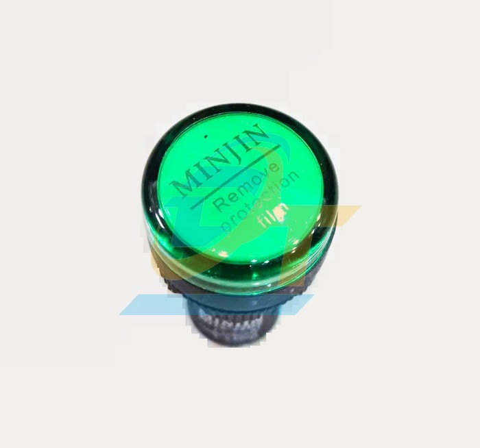 Đ&egrave;n b&aacute;o pha 24V phi 22 m&agrave;u xanh l&aacute; Minjin MJ16-22DS  MINJIN | Gi&aacute; rẻ nhất - C&ocirc;ng Ty TNHH Thương Mại Dịch Vụ Đạt T&acirc;m