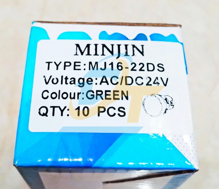 Đ&egrave;n b&aacute;o pha 24V phi 22 m&agrave;u xanh l&aacute; Minjin MJ16-22DS  MINJIN | Gi&aacute; rẻ nhất - C&ocirc;ng Ty TNHH Thương Mại Dịch Vụ Đạt T&acirc;m