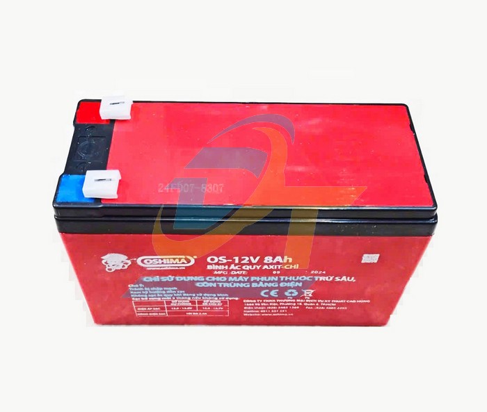 Ắc quy cho b&igrave;nh phun thuốc trừ s&acirc;u Oshima OS-12V 8AH  OSHIMA | Gi&aacute; rẻ nhất - C&ocirc;ng Ty TNHH Thương Mại Dịch Vụ Đạt T&acirc;m