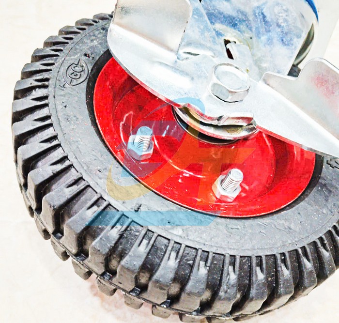 B&aacute;nh xe đẩy cao su m&acirc;m sắt c&oacute; kh&oacute;a 200x50 c&agrave;ng xoay  VietNam | Gi&aacute; rẻ nhất - C&ocirc;ng Ty TNHH Thương Mại Dịch Vụ Đạt T&acirc;m