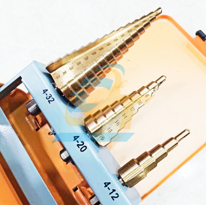 Bộ 3 mũi khoan bước Titanium HSS 4-32mm Tolsen 75878  Tolsen | Gi&aacute; rẻ nhất - C&ocirc;ng Ty TNHH Thương Mại Dịch Vụ Đạt T&acirc;m