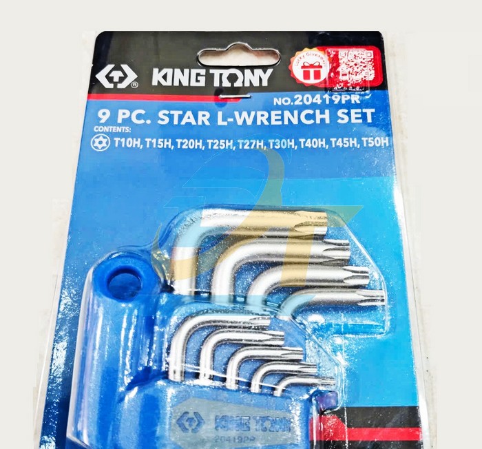 Bộ lục gi&aacute;c sao c&oacute; lỗ 9 chi tiết T10-T50 Kingtony 20419PR  KingTony | Gi&aacute; rẻ nhất - C&ocirc;ng Ty TNHH Thương Mại Dịch Vụ Đạt T&acirc;m
