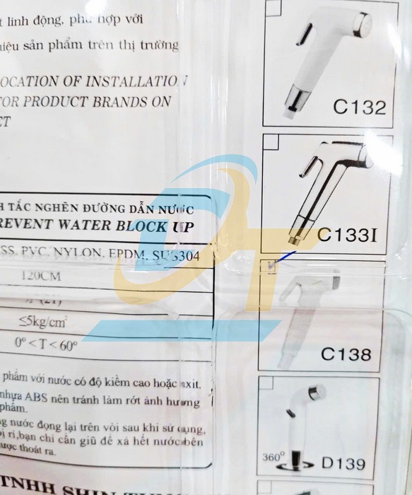 Bộ xịt vệ sinh nhựa xoay 360 độ 1.2m Onspa 138  ONSPA | Gi&aacute; rẻ nhất - C&ocirc;ng Ty TNHH Thương Mại Dịch Vụ Đạt T&acirc;m