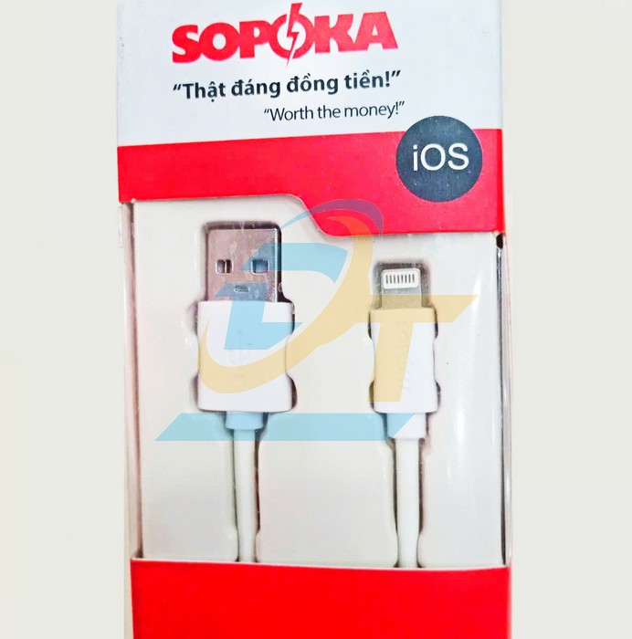 C&aacute;p sạc Iphone ch&acirc;n Lighting d&agrave;i 1m SOPOKA DQ-02 DQ-02 Sopoka | Gi&aacute; rẻ nhất - C&ocirc;ng Ty TNHH Thương Mại Dịch Vụ Đạt T&acirc;m