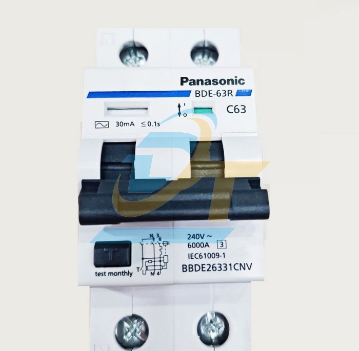 Cầu dao chống giật RCBO 2P 63A Panasonic BBDE26331CNV BBDE26331CNV Panasonic | Gi&aacute; rẻ nhất - C&ocirc;ng Ty TNHH Thương Mại Dịch Vụ Đạt T&acirc;m