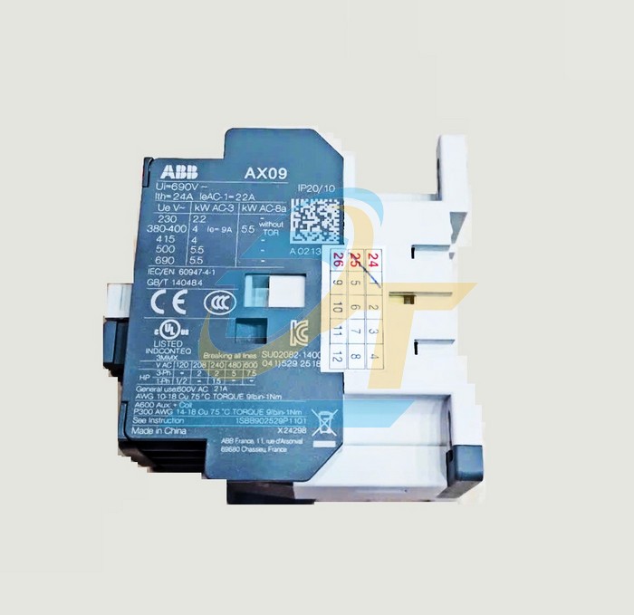 Khởi động từ 3P 9A 220V ABB AX09-30-10  ABB | Gi&aacute; rẻ nhất - C&ocirc;ng Ty TNHH Thương Mại Dịch Vụ Đạt T&acirc;m