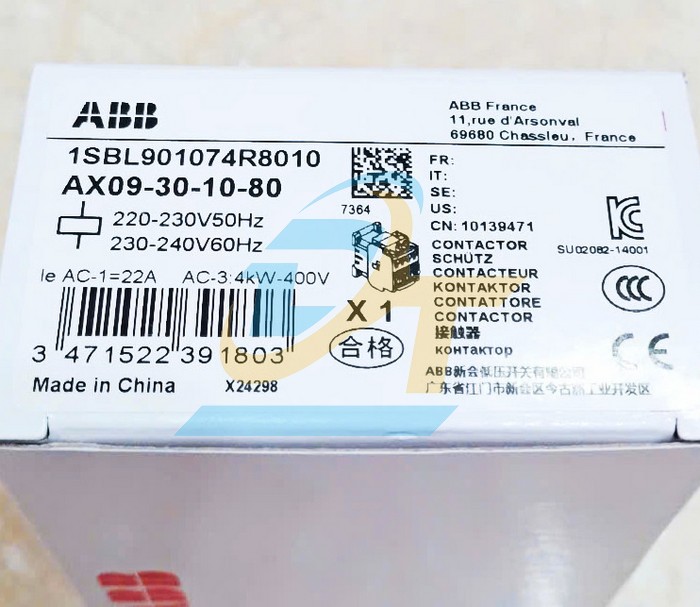 Khởi động từ 3P 9A 220V ABB AX09-30-10  ABB | Gi&aacute; rẻ nhất - C&ocirc;ng Ty TNHH Thương Mại Dịch Vụ Đạt T&acirc;m