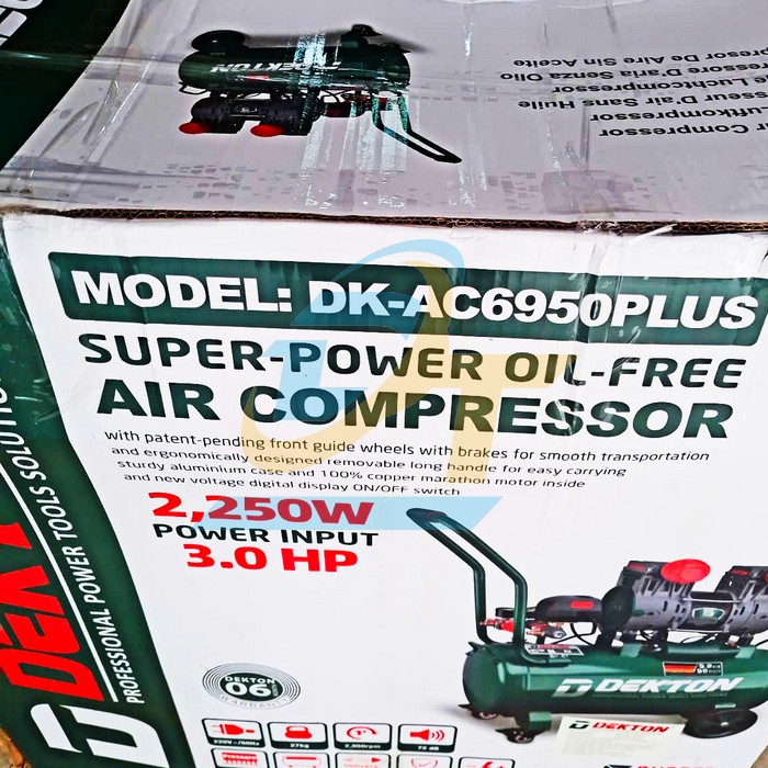 M&aacute;y n&eacute;n kh&iacute; kh&ocirc;ng dầu 50L 3HP 2250W Dekton DK-AC6950PLUS  DEKTON | Gi&aacute; rẻ nhất - C&ocirc;ng Ty TNHH Thương Mại Dịch Vụ Đạt T&acirc;m