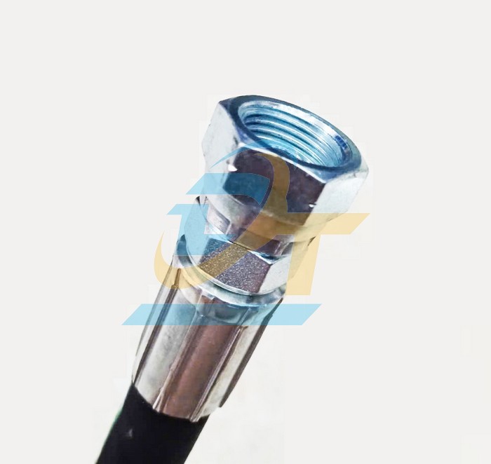 Ống tuy &ocirc; thủy lực 1 lớp bố 1/2"x440mm bấm 2 đầu ren trong 21 c&ocirc;n lồi  VietNam | Gi&aacute; rẻ nhất - C&ocirc;ng Ty TNHH Thương Mại Dịch Vụ Đạt T&acirc;m