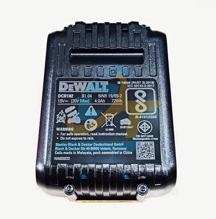 Pin 18V 4.0Ah XR Li-ion Dewalt DCB182-B1 DCB182-B1 DEWALT | Gi&aacute; rẻ nhất - C&ocirc;ng Ty TNHH Thương Mại Dịch Vụ Đạt T&acirc;m