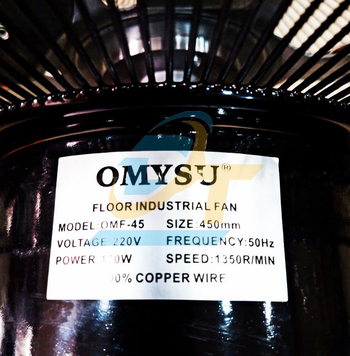 Quạt s&agrave;n c&ocirc;ng nghiệp 450mm 170W 220V Omysu OMF-45  OMYSU | Gi&aacute; rẻ nhất - C&ocirc;ng Ty TNHH Thương Mại Dịch Vụ Đạt T&acirc;m
