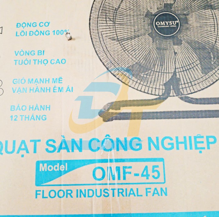 Quạt s&agrave;n c&ocirc;ng nghiệp 450mm 170W 220V Omysu OMF-45  OMYSU | Gi&aacute; rẻ nhất - C&ocirc;ng Ty TNHH Thương Mại Dịch Vụ Đạt T&acirc;m