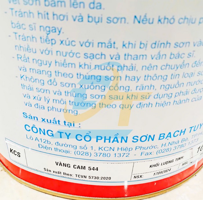 Sơn Alkyd (b&oacute;ng) Bạch Tuyết 16kg - M&agrave;u v&agrave;ng cam 544  BachTuyet | Gi&aacute; rẻ nhất - C&ocirc;ng Ty TNHH Thương Mại Dịch Vụ Đạt T&acirc;m