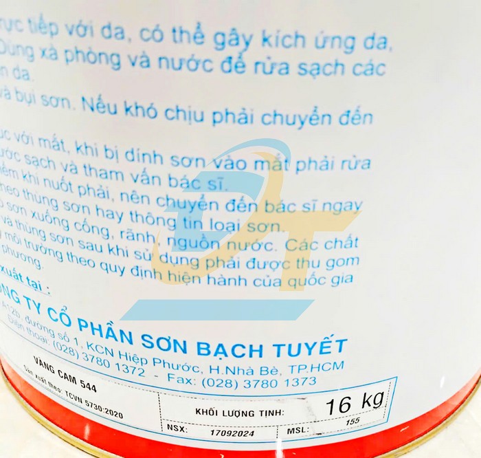 Sơn Alkyd (b&oacute;ng) Bạch Tuyết 16kg - M&agrave;u v&agrave;ng cam 544  BachTuyet | Gi&aacute; rẻ nhất - C&ocirc;ng Ty TNHH Thương Mại Dịch Vụ Đạt T&acirc;m