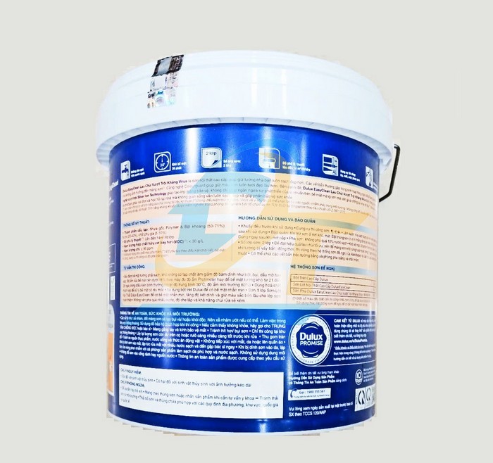 Sơn nước trong nh&agrave; Dulux EasyClean kh&aacute;ng virus 99A Base A - Th&ugrave;ng 5 l&iacute;t  Dulux | Gi&aacute; rẻ nhất - C&ocirc;ng Ty TNHH Thương Mại Dịch Vụ Đạt T&acirc;m