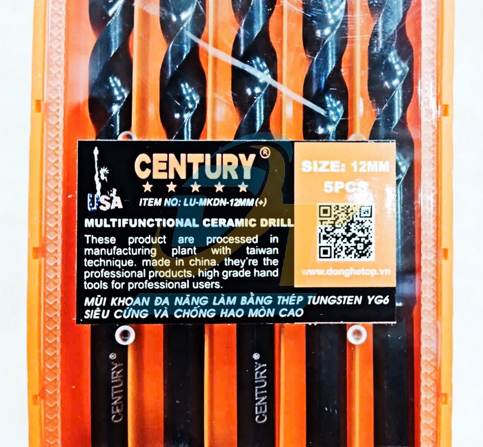 Mũi khoan đa năng 4 cạnh 12mm Century LU-MKDN-12MM(+)  Century | Gi&aacute; rẻ nhất - C&ocirc;ng Ty TNHH Thương Mại Dịch Vụ Đạt T&acirc;m