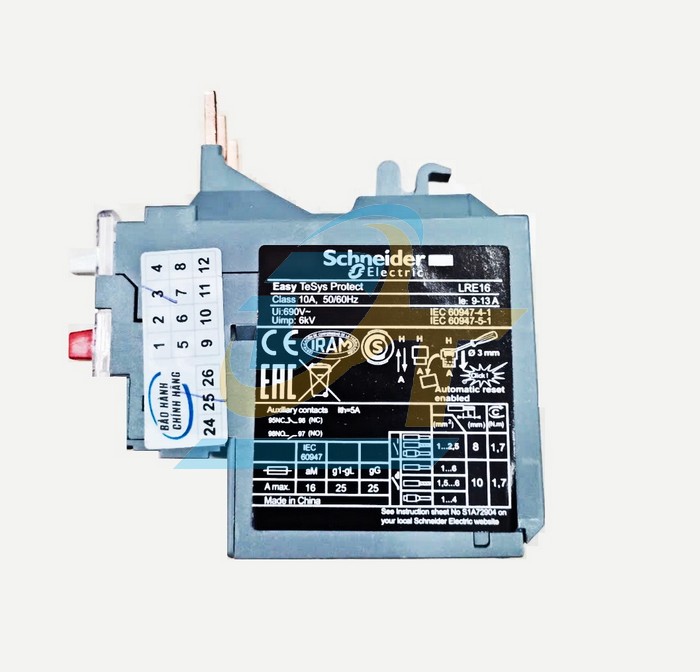 Relay nhiệt 9-13A Schneider LRE16  SCHNEIDER | Gi&aacute; rẻ nhất - C&ocirc;ng Ty TNHH Thương Mại Dịch Vụ Đạt T&acirc;m