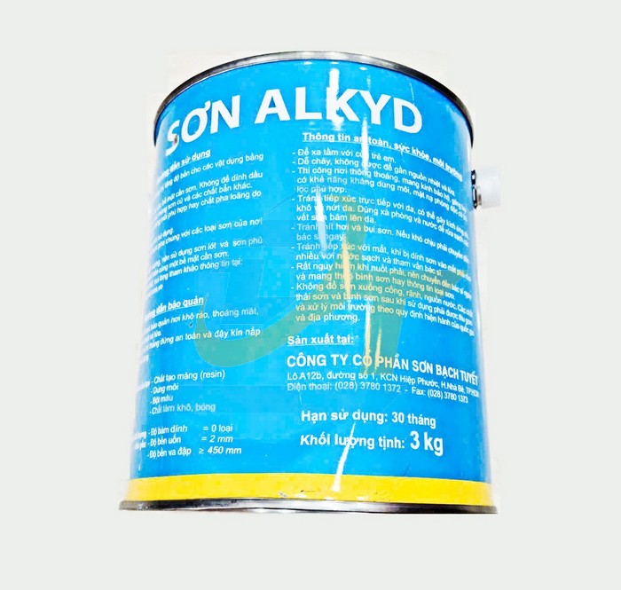 Sơn Alkyd (b&oacute;ng) Bạch Tuyết 3kg - M&agrave;u v&agrave;ng chanh 562  BachTuyet | Gi&aacute; rẻ nhất - C&ocirc;ng Ty TNHH Thương Mại Dịch Vụ Đạt T&acirc;m