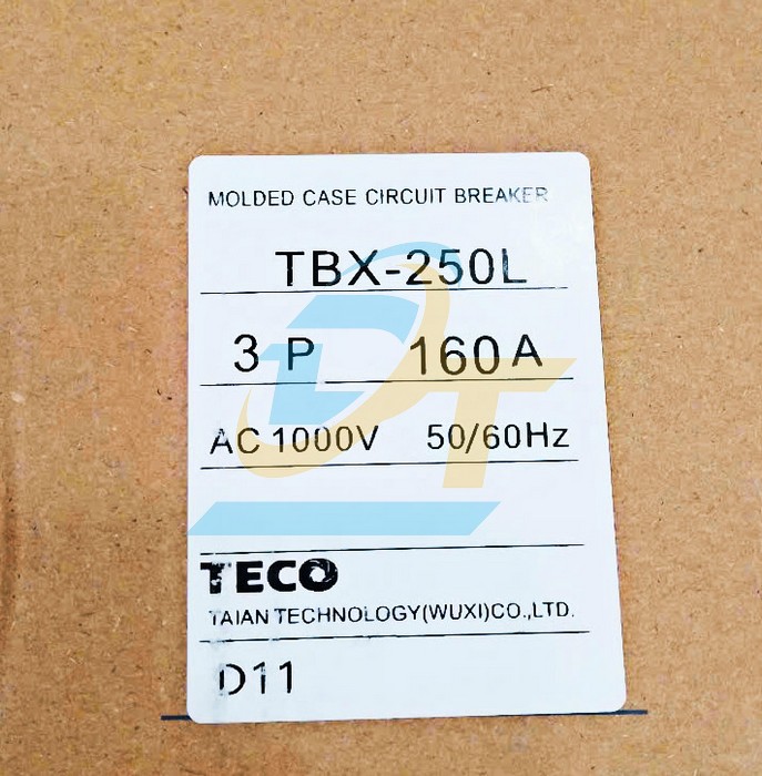 Cầu dao tự động (MCCB) Teco TBX-250L 3P 160A 45kA  Teco | Gi&aacute; rẻ nhất - C&ocirc;ng Ty TNHH Thương Mại Dịch Vụ Đạt T&acirc;m