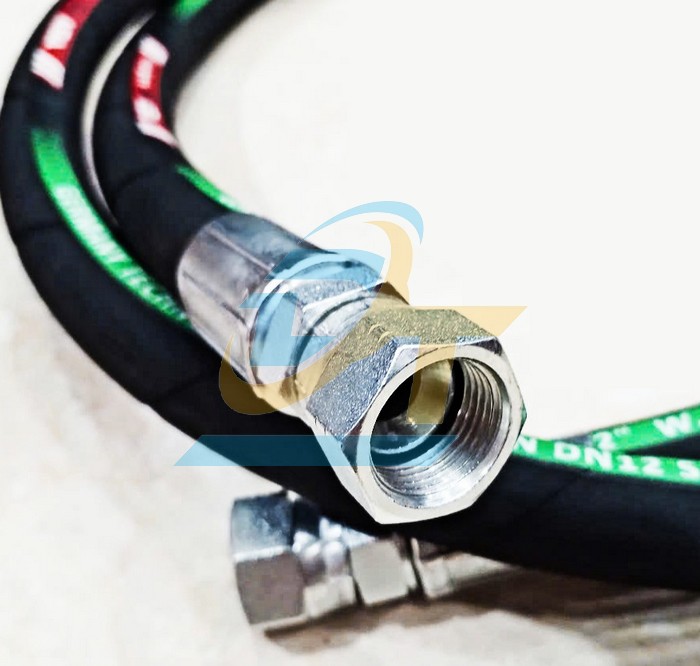 Ống tuy &ocirc; thủy lực 2 lớp bố 1/2"x2000mm bấm 2 đầu ren trong 17 c&ocirc;n l&otilde;m  Germany | Gi&aacute; rẻ nhất - C&ocirc;ng Ty TNHH Thương Mại Dịch Vụ Đạt T&acirc;m