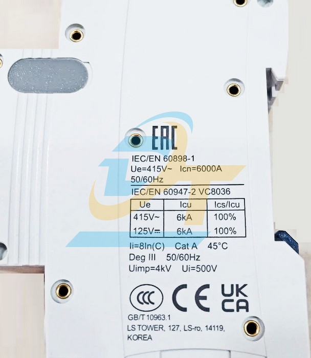 Cầu dao tự động (MCB) LS LA63N 3P 16A  LS | Gi&aacute; rẻ nhất - C&ocirc;ng Ty TNHH Thương Mại Dịch Vụ Đạt T&acirc;m