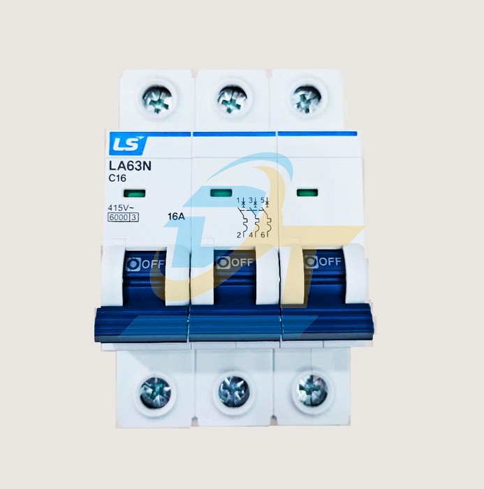Cầu dao tự động (MCB) LS LA63N 3P 16A  LS | Gi&aacute; rẻ nhất - C&ocirc;ng Ty TNHH Thương Mại Dịch Vụ Đạt T&acirc;m