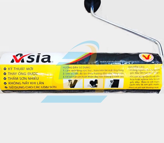 Cọ lăn 2 sọc Asia c&aacute;n đen Việt Mỹ 9"/23cm  VietMy | Gi&aacute; rẻ nhất - C&ocirc;ng Ty TNHH Thương Mại Dịch Vụ Đạt T&acirc;m