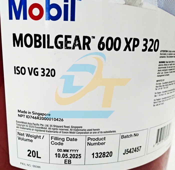 Dầu b&aacute;nh răng Mobilgear 600 XP 320 (20L)  MOBIL | Gi&aacute; rẻ nhất - C&ocirc;ng Ty TNHH Thương Mại Dịch Vụ Đạt T&acirc;m