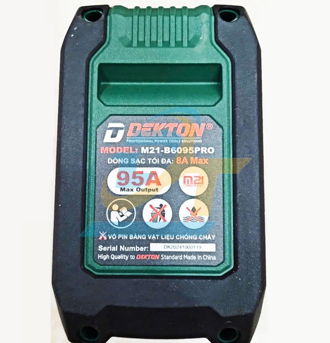 Pin Li-ion 21V 6.0Ah Dekton M21-B6095PRO M21-B6095PRO DEKTON | Gi&aacute; rẻ nhất - C&ocirc;ng Ty TNHH Thương Mại Dịch Vụ Đạt T&acirc;m