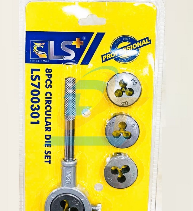 Bộ tay quay taro ren ngo&agrave;i 8 chi tiết M3-M12 LS+ LS700301  LS+ | Gi&aacute; rẻ nhất - C&ocirc;ng Ty TNHH Thương Mại Dịch Vụ Đạt T&acirc;m