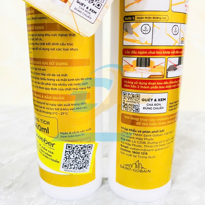 Keo ch&agrave; ron Epoxy 2 th&agrave;nh phần cao cấp Webercolor shine  Weberseal | Gi&aacute; rẻ nhất - C&ocirc;ng Ty TNHH Thương Mại Dịch Vụ Đạt T&acirc;m